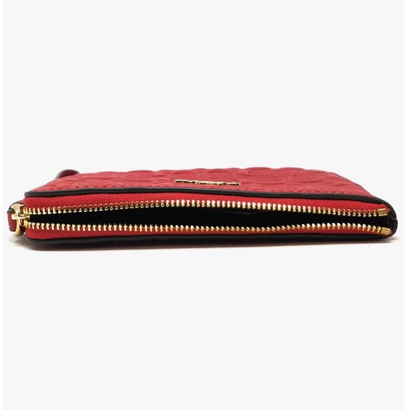 COACH Corner Zip Wristlet - Red - Picture 5 of 6